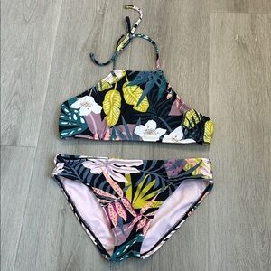 Tropical Print Bikini Set girls size 12